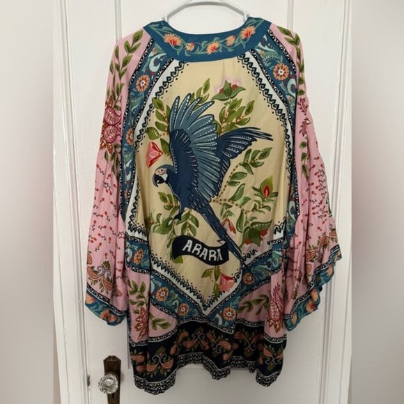 FARM Rio Tops - Farm Rio Blue Macaw Kimono